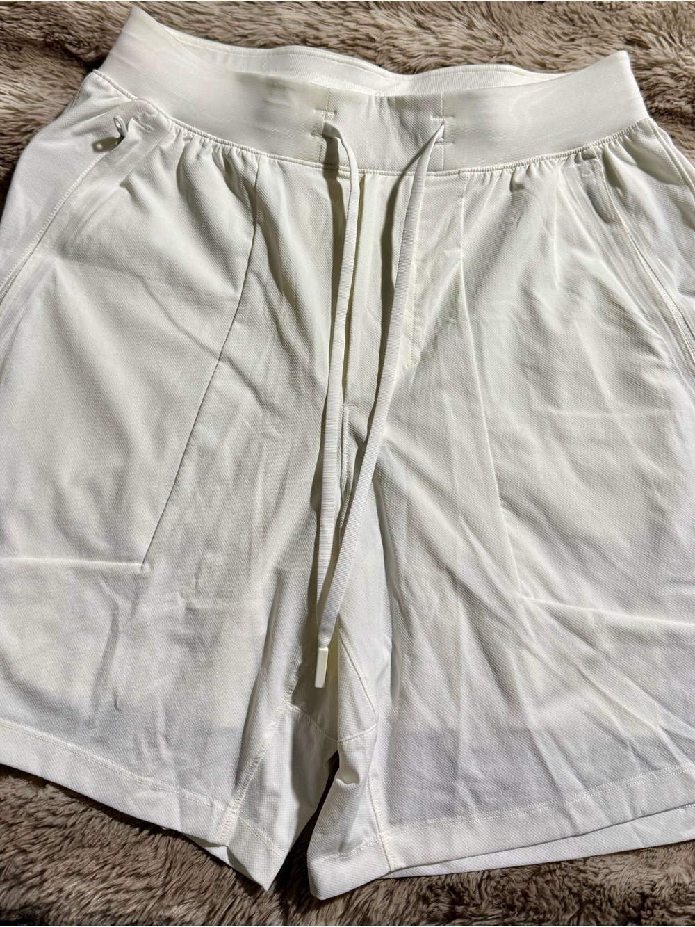 Lululemon Casual White Drawstring Shorts